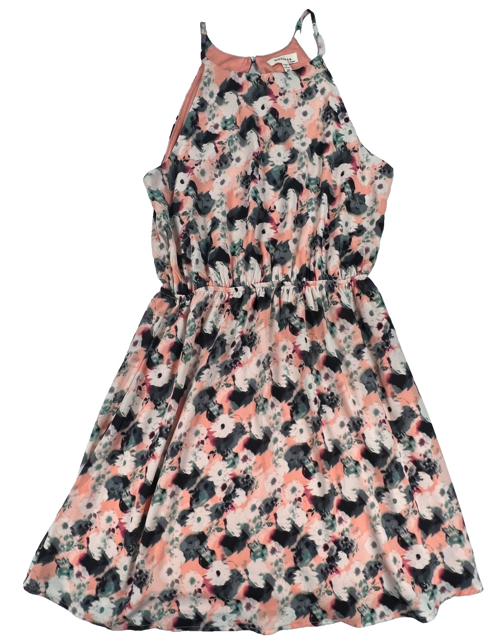 Monteau Los Angeles Pink Floral Sleeveless Sun Dress (Women's M)